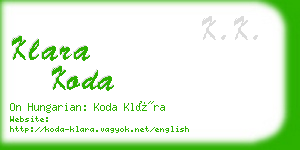 klara koda business card